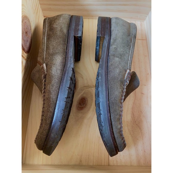 Coach Sage Green Suede Loafers Size 7 - Picture 4 of 9